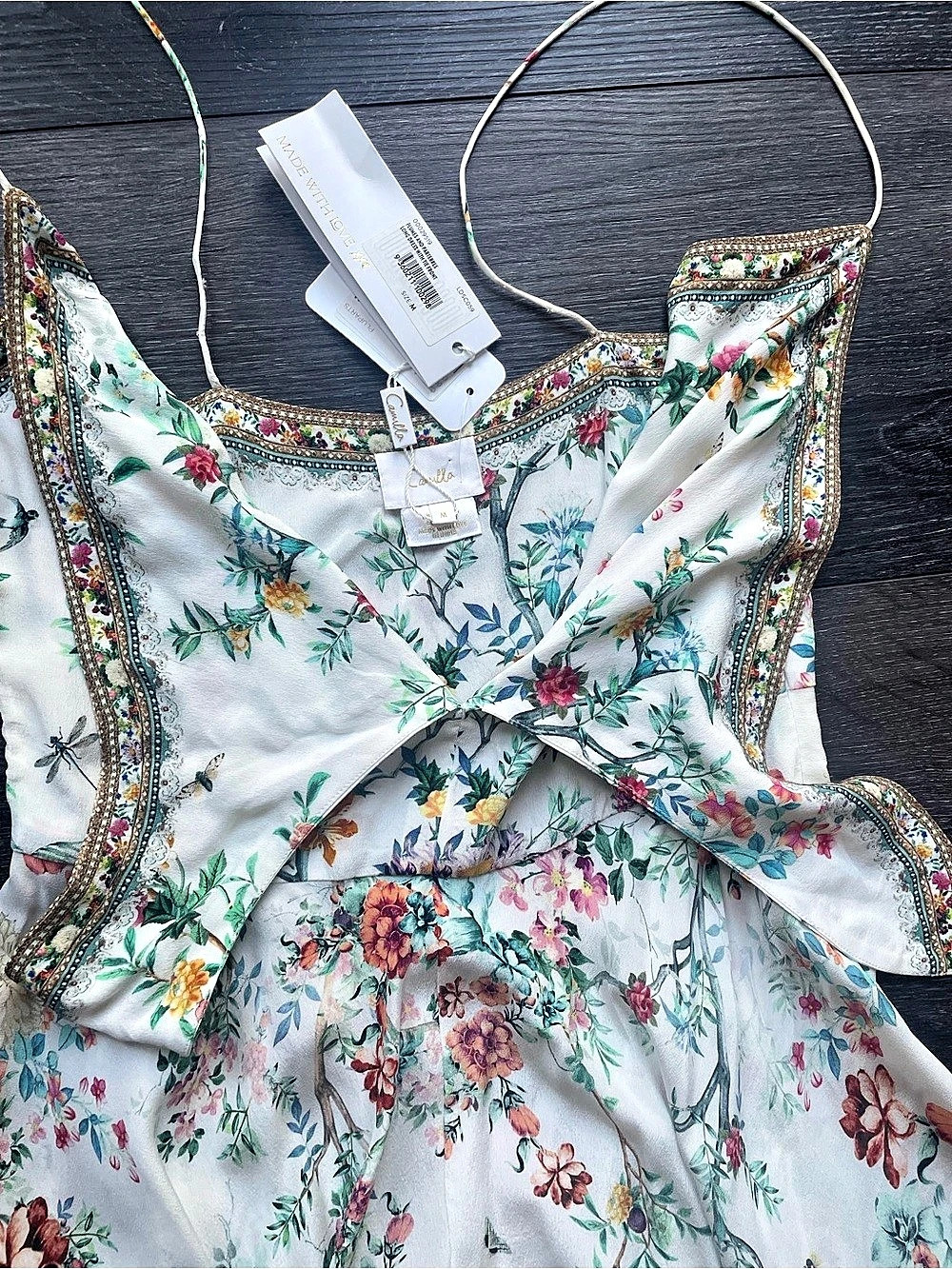 Camilla Pushing Daisies Floral Maxi Dress in White & Multicolor | Size M | NWT - Picture 2 of 12
